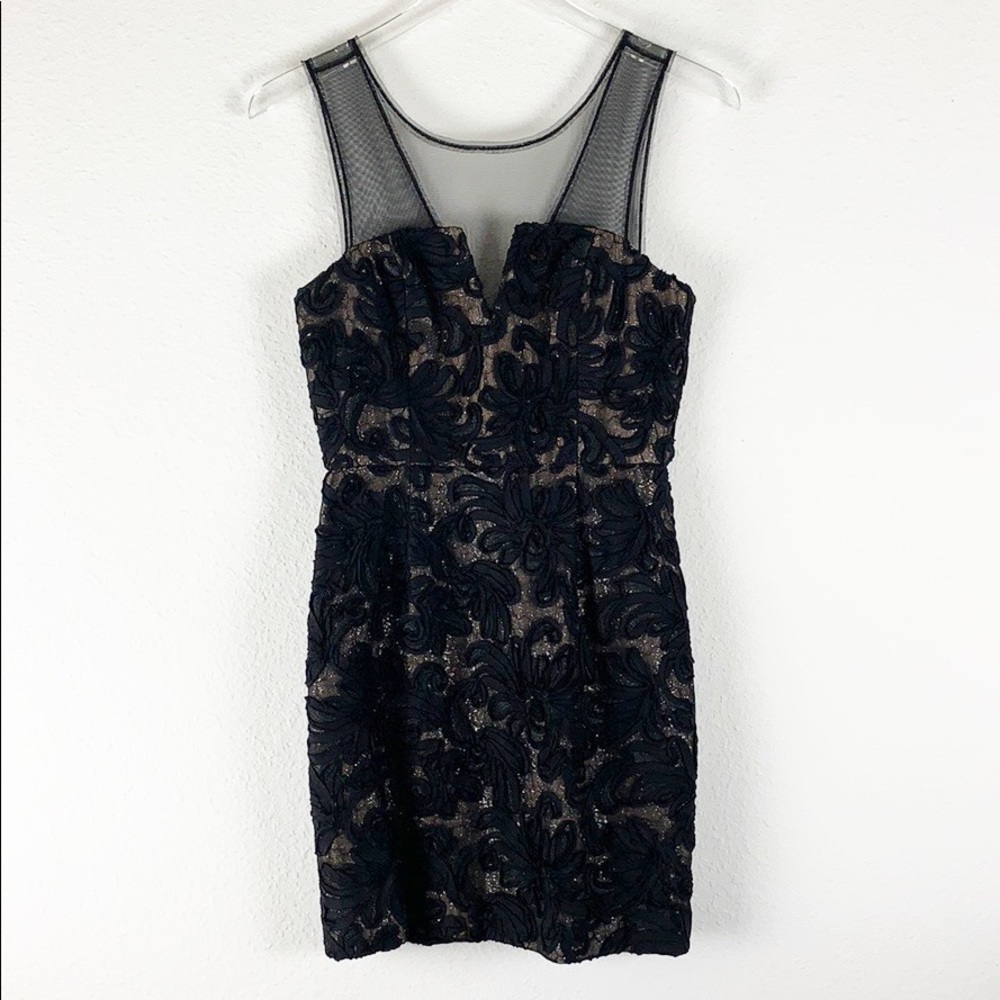 BCBG Maxazria Embroidered Mini Cocktail Dress 4